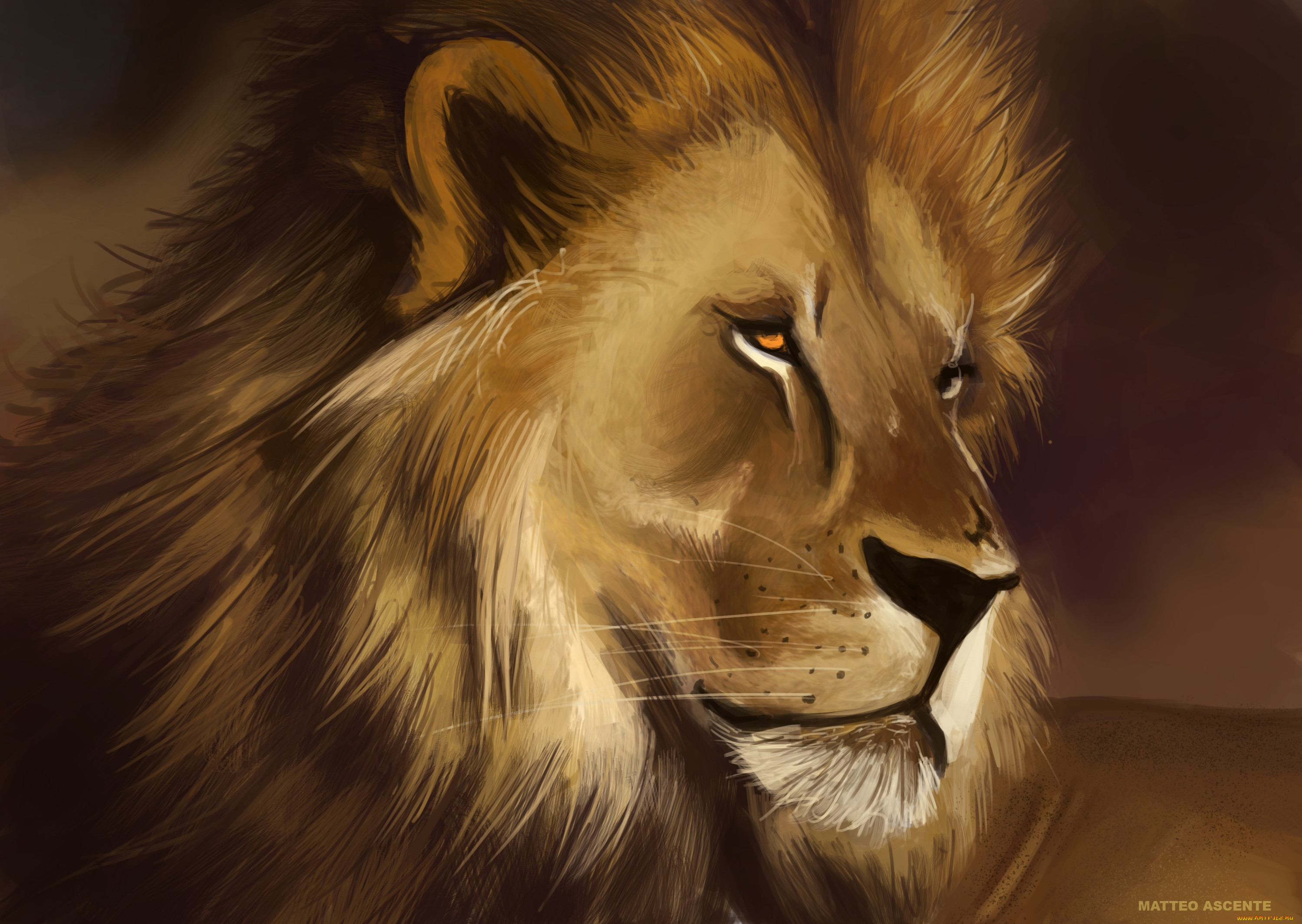 Животные рисунки Лев
